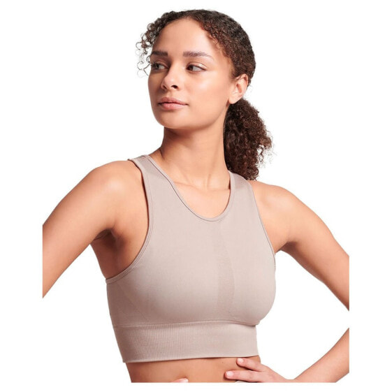 SUPERDRY Core Seamless Mid Impact Bra Sports Bra