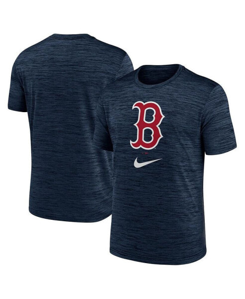 Men's Navy Boston Red Sox Logo Velocity Performance T-shirt