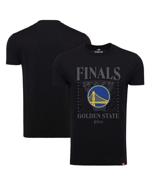 Men's Black Golden State Warriors 2022 NBA Finals Stacked Hoop T-shirt