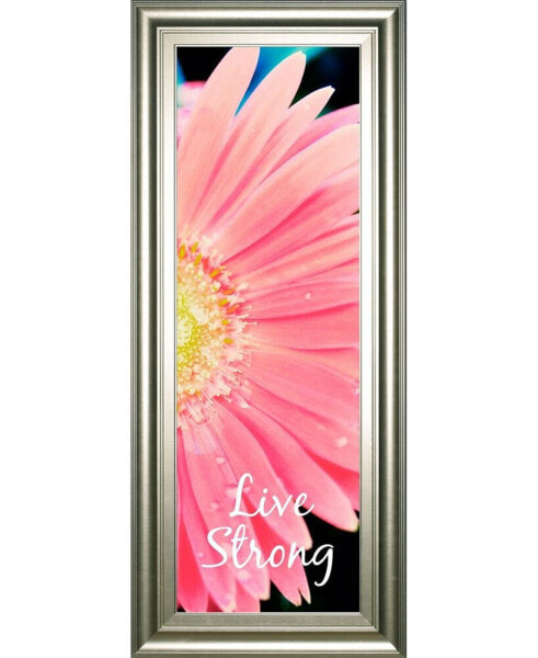 Live Strong Daisy by Susan Bryant Framed Print Wall Art - 18" x 42"