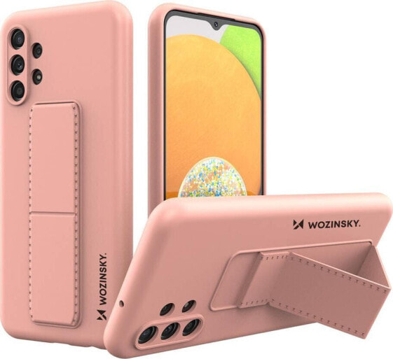 Wozinsky Wozinsky Kickstand Case silikonowe etui z podstawką etui Samsung Galaxy A13 5G różowe