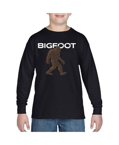 Футболка для малышей LA Pop Art Bigfoot - Футболка с длинным рукавом для мальчика - Словоискусство