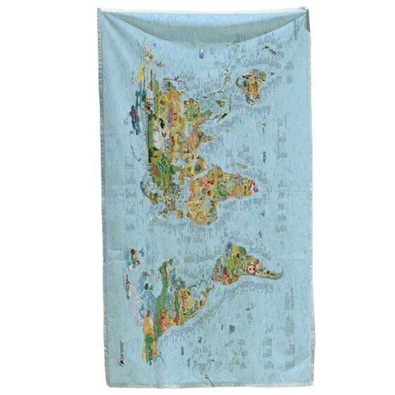 AWESOME MAPS Surftrip Map Towel Best Surf Beaches Of The World Original Colored Edition