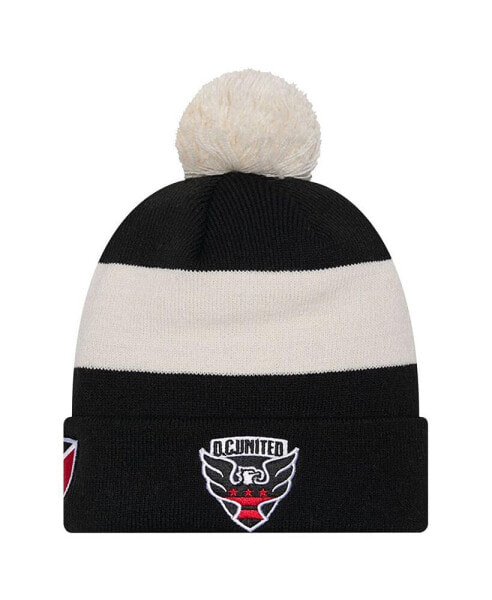 Men's Black D.C. United 2024 Kick Off Collection Cuffed Knit Hat with Pom