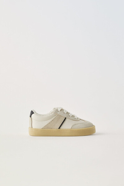 Leather retro plimsolls