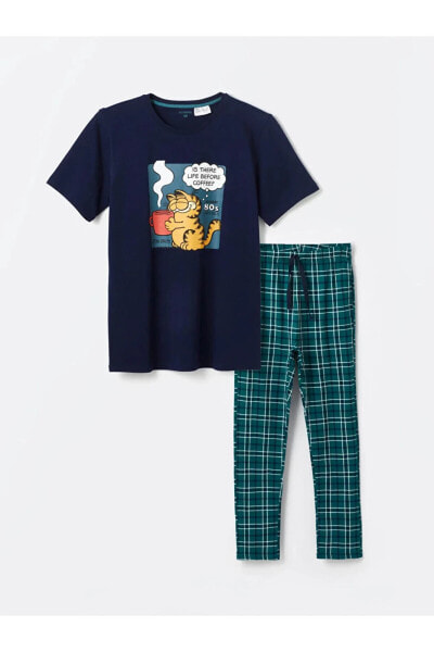Пижама LC WAIKIKI Garfield Standart Penye Erkek Pijama Takımı