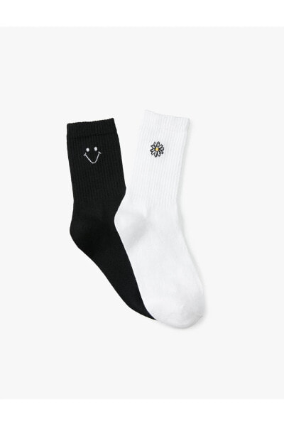 Носки Koton Embroidered Sock  2-Pack Multi-Colored
