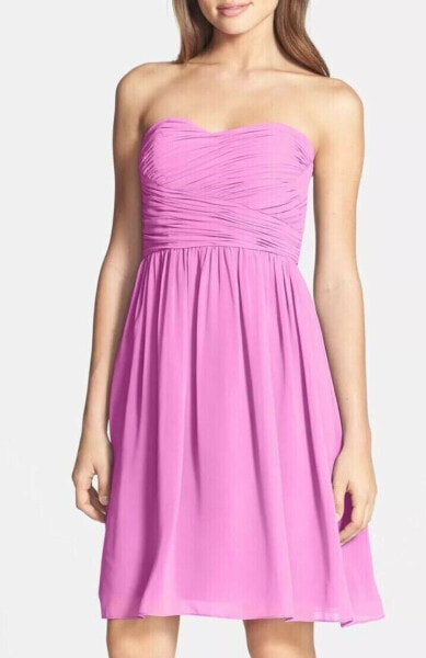 Платье Donna Morgan 191467 из шифона для женщин розового цвета размер 6