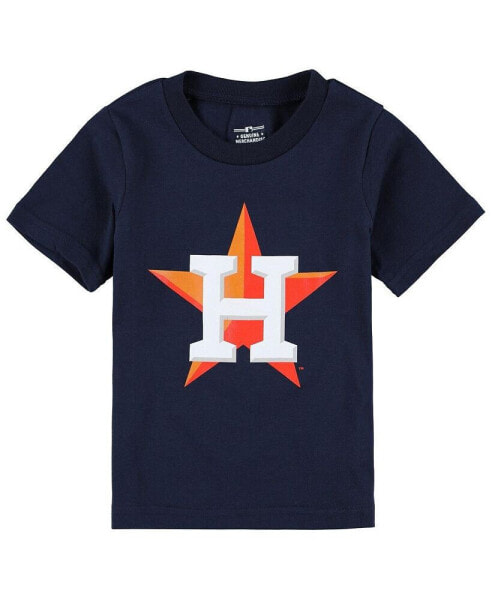 Toddler Boys and Girls Navy Houston Astros Team Crew Primary Logo T-shirt