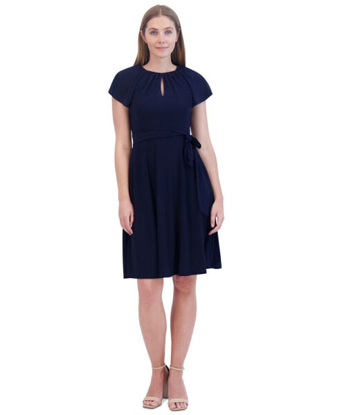 Petite Keyhole Fit & Flare Dress