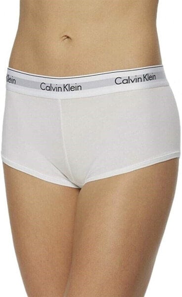 Трусы Calvin Klein 170692 Женские современные хлопковые мягкие шорты бойшорт белого цвета (размер S)