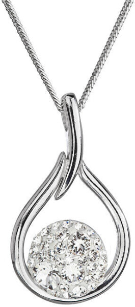 Timeless silver necklace with Swarovski 32075.1 (chain, pendant)