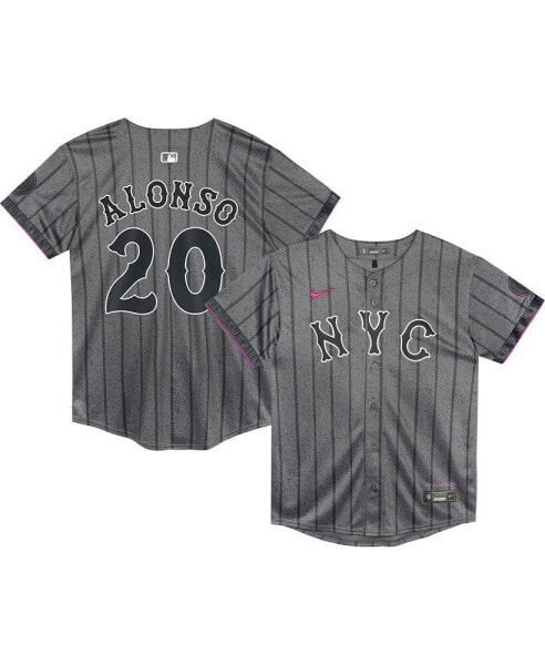 Preschool Pete Alonso Graphite New York Mets 2024 City Connect Limited Player Jersey