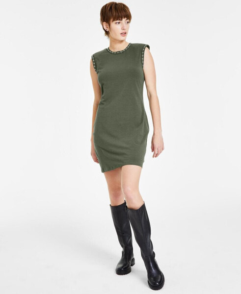 Women's Embellished Knit Mini Dress, Created for Macy's
