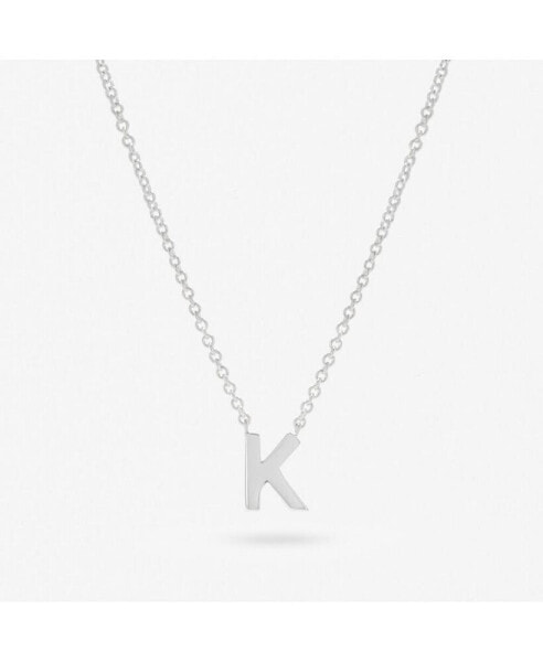 Silver Initial Necklace - Letter Necklace