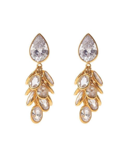 PETITE GOLD VERMEIL CRYSTAL DROP EARRINGS