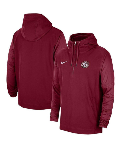 Куртка-худи с капюшоном Nike мужская Алабама Кримсон Тайд 2023 Sideline Player Quarter-Zip