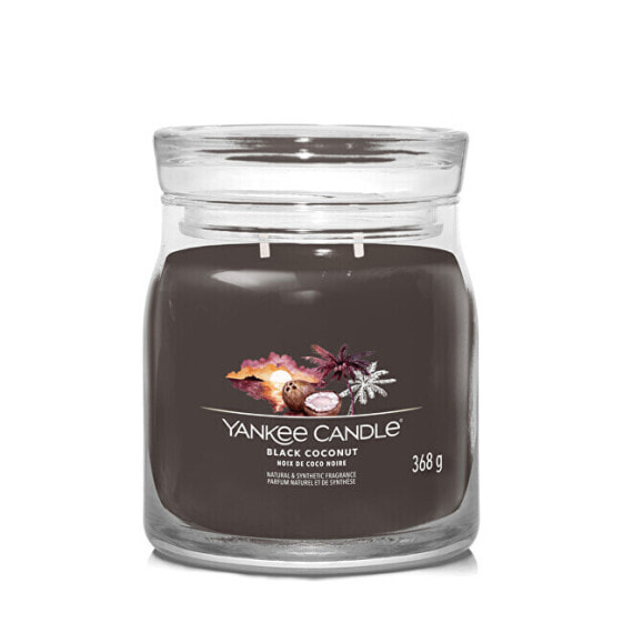 Aromatic candle Signature glass medium Black Coconut 368 g