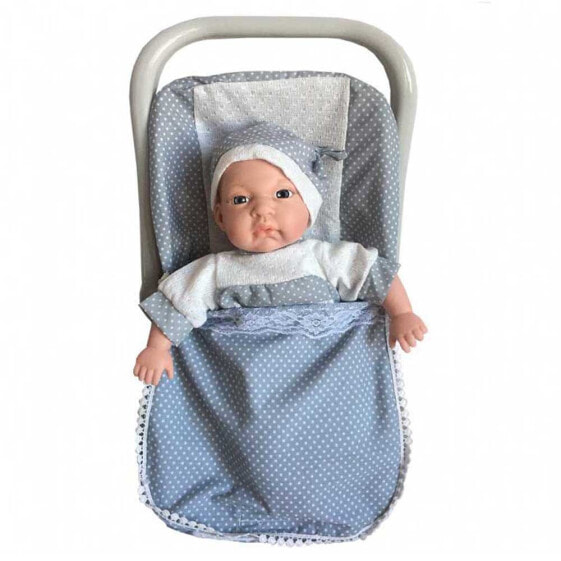 Кукла с мягким телом Tachan "Bebé" 30 см в синей сумке - 12 звуков