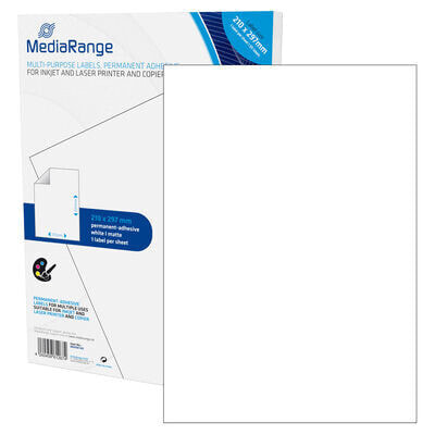 MEDIARANGE MRINK140 - White - Permanent - 210 x 297 - A4 - Matte - Laser/Inkjet