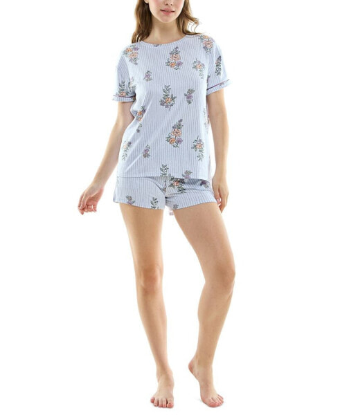 Women's 2-Pc. Printed Short Pajamas Set