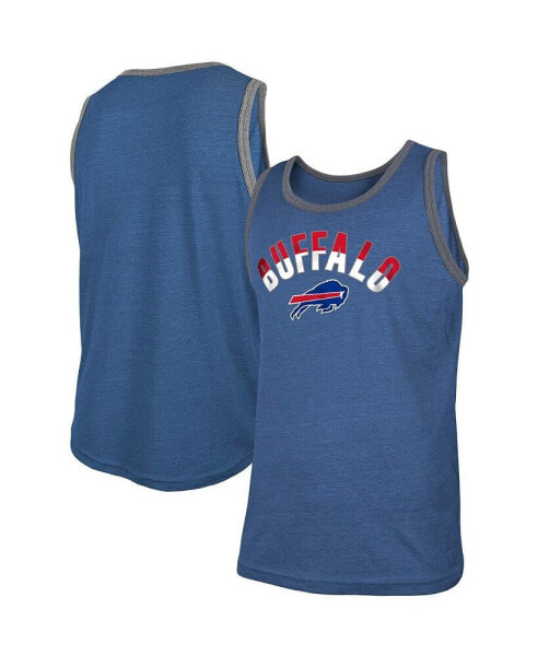 Men's Heathered Royal Buffalo Bills Ringer Tri-Blend Tank Top