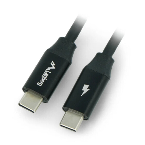 USB C - USB C 2.0 cable Lanberg black premium QC 4.0 PD 1m