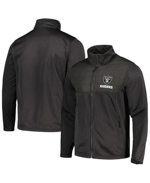 Men's Heather Black Las Vegas Raiders Explorer Tech Full-Zip Jacket