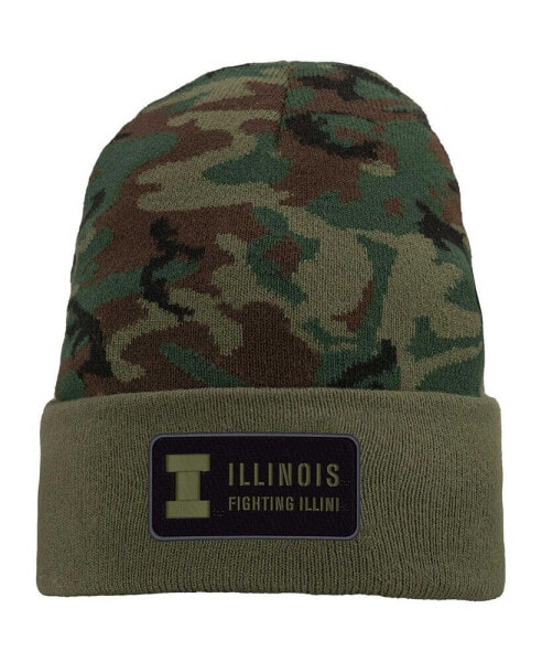 Men's Camo Illinois Fighting Illini Military-Inspired Pack Cuffed Knit Hat