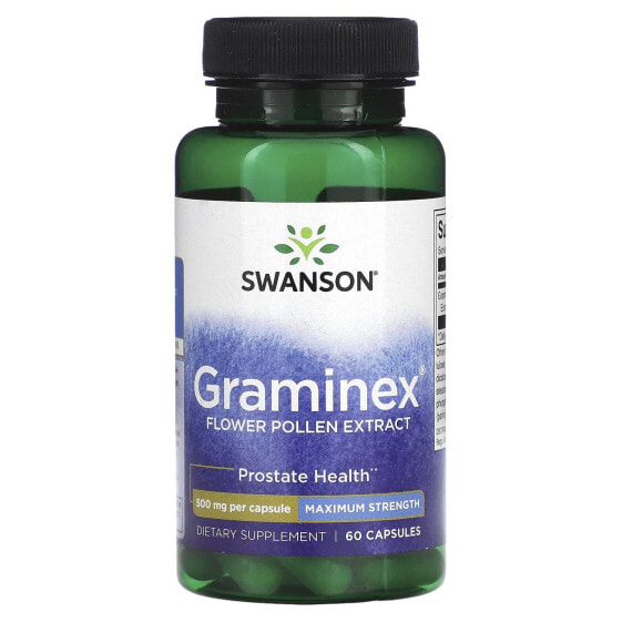 Graminex Flower Pollen Extract, Maximum Strength, 500 mg, 60 Capsules