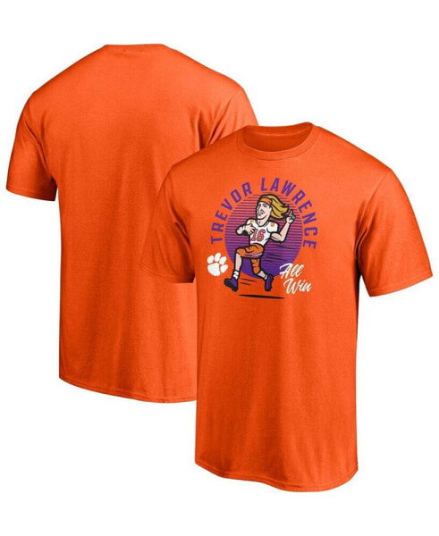 Men's Trevor Lawrence Orange Clemson Tigers Caricature T-shirt