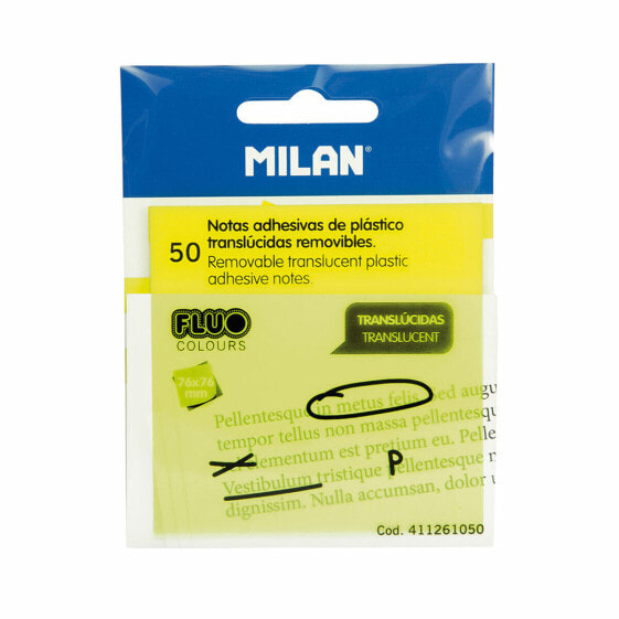 Sticky Notes Milan 411261050 fluoride 76 x 76 mm Translucent