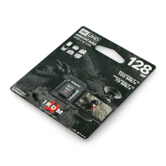 Memory card Goodram IR-M3AA microSD 128GB 100MB/s UHS-I class U3 with adapter