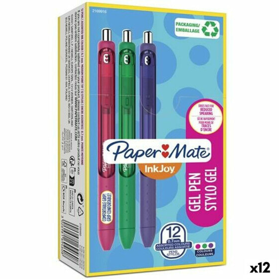 Зеленая гелевая ручка Paper Mate Inkjoy TK12 0,7 мм 12 штук