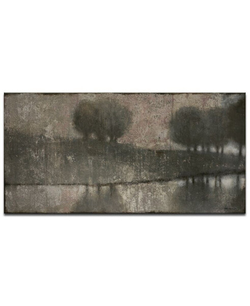 'Gray Banks' Abstract Canvas Wall Art, 18x36"