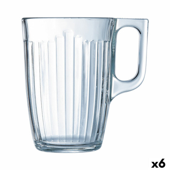 Чашка завтрак Luminarc Nuevo Прозрачное стекло (320 мл) (6 штук)