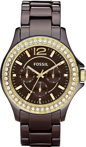 Fossil Women's CE1044 Riley Brown Dial Watch