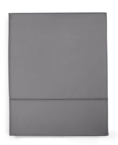 Solid 550 Thread Count 100% Cotton Flat Sheet, Queen, Created for Macy's