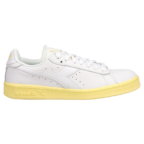 Diadora Game L Low Lace Up Womens White, Yellow Sneakers Casual Shoes 177635-C9