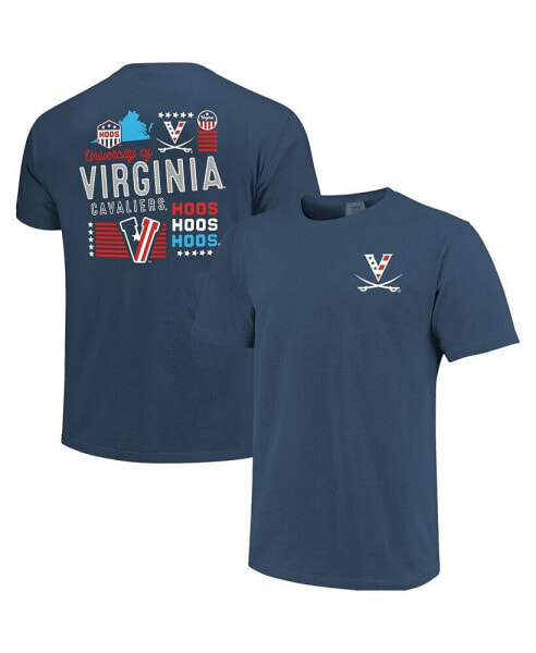 Men's Navy Virginia Cavaliers Red, White & Hoo T-shirt