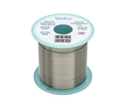 Weller Tools WSW SAC L0 Lötzinn bleifrei Spule Sn3.0Ag0.5Cu 250 g 0.8 mm