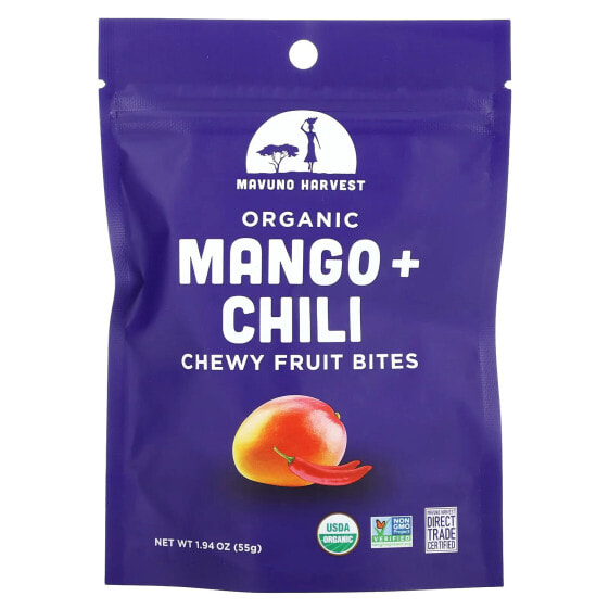 Конфеты Mavuno Harvest мягкие фруктовые кусочки с манго и чили, 55 г