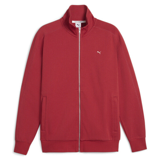 Puma Mmq T7 Full Zip Track Jacket Mens Red Casual Athletic Outerwear 62401224