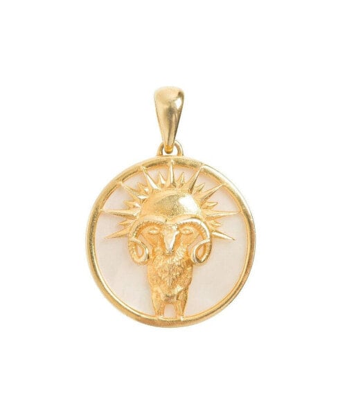 Aries, Gold Zodiac Pendant