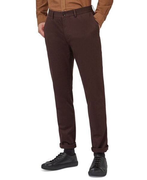 Men's Slim-Fit Stretch Five-Pocket Branded Chino Pants