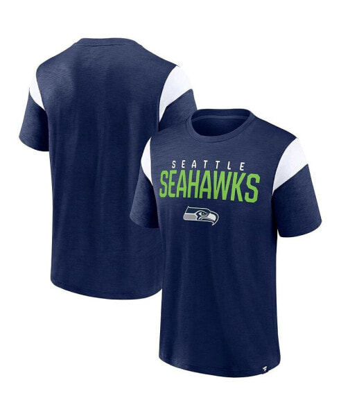 Men's College Navy, White Seattle Seahawks Home Stretch Team T-shirt