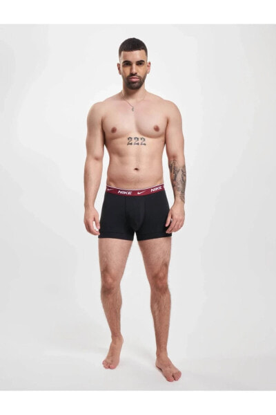 Erkek Nike Marka Logolu Elastik Bantlı Günlük Kullanıma Uygun Siyah Boxer 0000ke1008-c4r