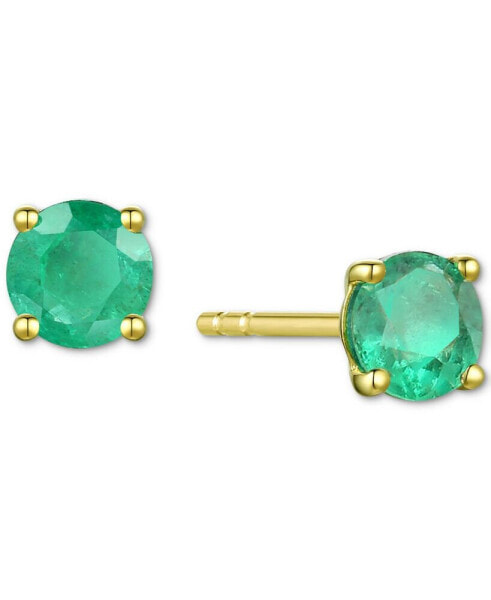 Серьги Macy's Emerald Stud  in 14k Gold