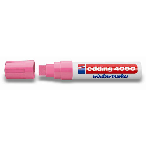 Ручка оконная EDDING Window Marker 4090 - 5 шт - розовая, белая - наконечник 4 мм - 1.5 см