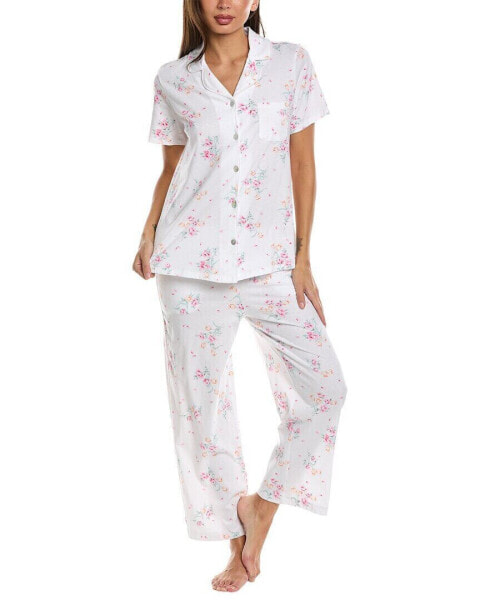 Carole Hochman 2Pc Notch Collar Capri Pajama Set Women's